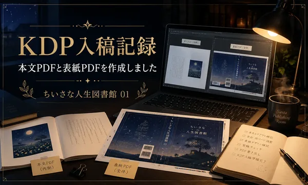 KDP入稿用の本文PDFと表紙PDFを作成しました